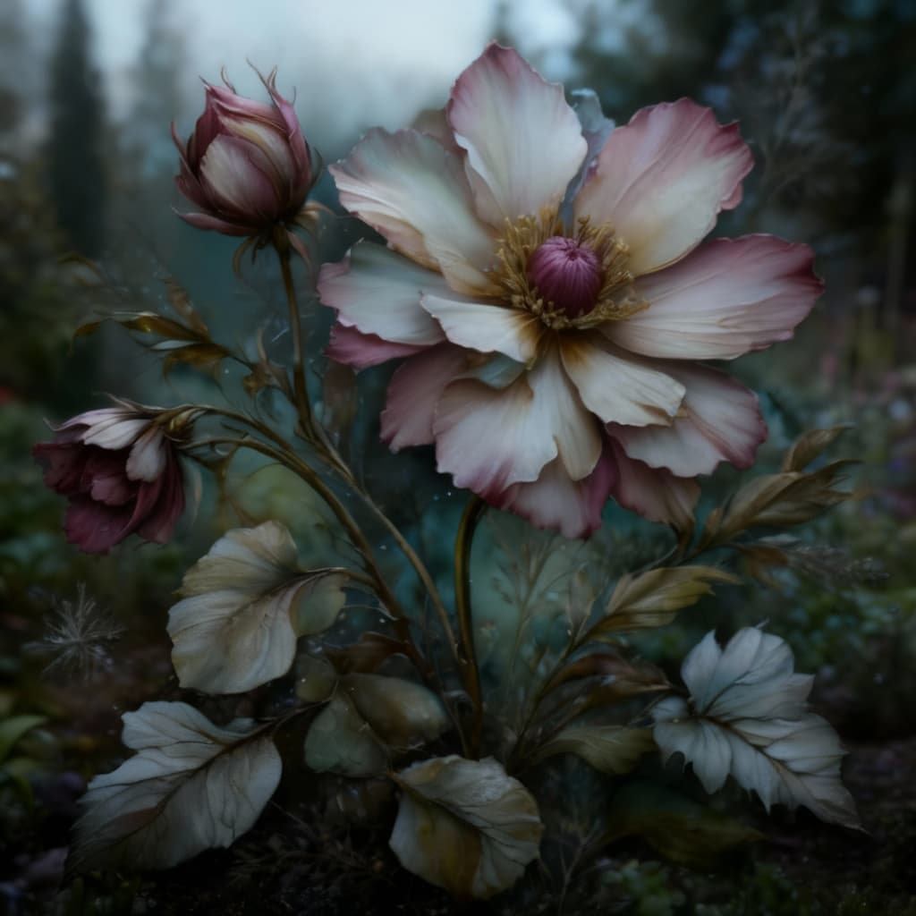 AI generated: Alone in the garden. 4K photorealism