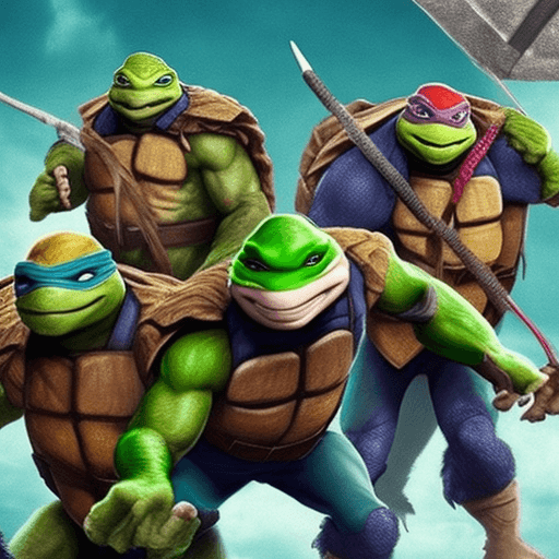 AI generated: Live action TMNT