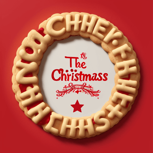 AI generated: The logo "CPNE", write only in christmas biscuit