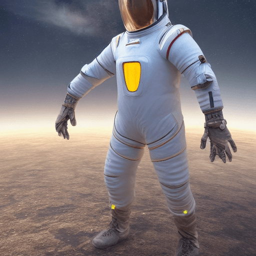 AI generated: space suit with boots, futuristic, character design, cinematic lightning, epic fantasy, hyper realis...