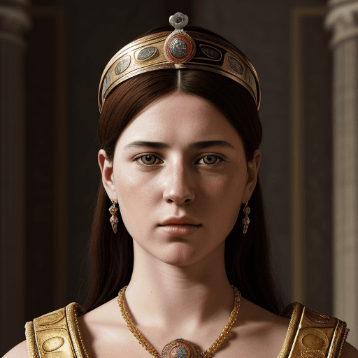 AI generated: High Definition Photo of a ultra realistic Roman female monarch