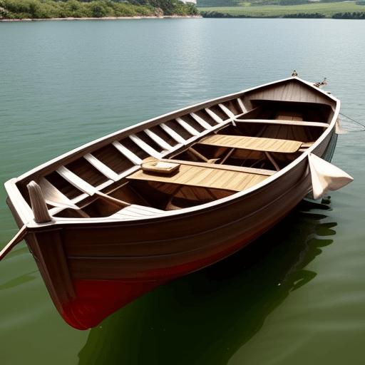 AI generated: a boat made from garlic