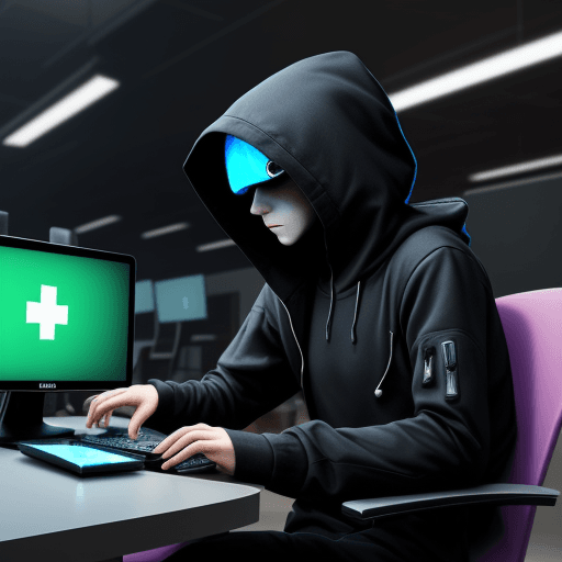 AI generated: hacker play computer