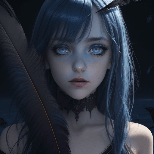 AI generated: close-up portraitdeath, blood, night, dark, (Fantasy), Infinite, deep blue sky, knowledge, ((masterp...