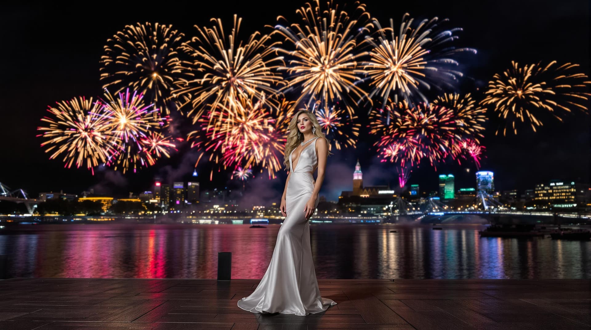AI generated: "The image depicts, captured with a Sony A1 50.1 mb using a 200mm lens, a night time city of London ...