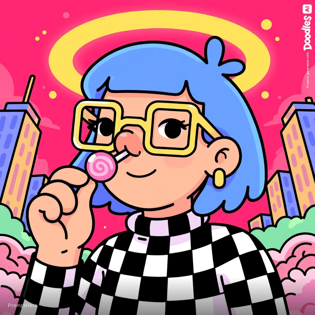 AI generated: create a different character but keep the same art style and color palatte
