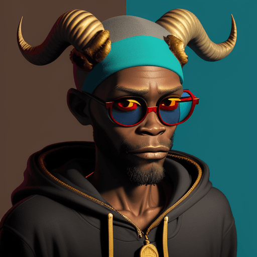 AI generated: Jamie Hewlett gorillaz style , full body portrait, of a bald caramel colored black man, with a long ...