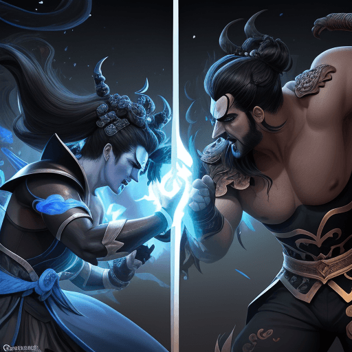 AI generated: quin shi guang vs hades
pelea epica