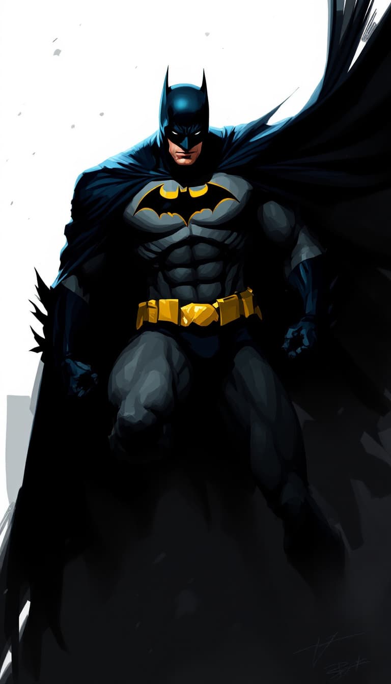 AI generated: digital painting of batman, comics art,, stylized