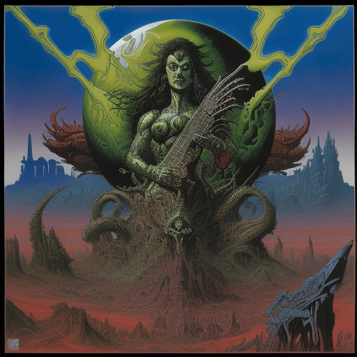 AI generated: hip hop album cover in the style of roger dean, realistic, sharp focus, 8k high definition, insanely...