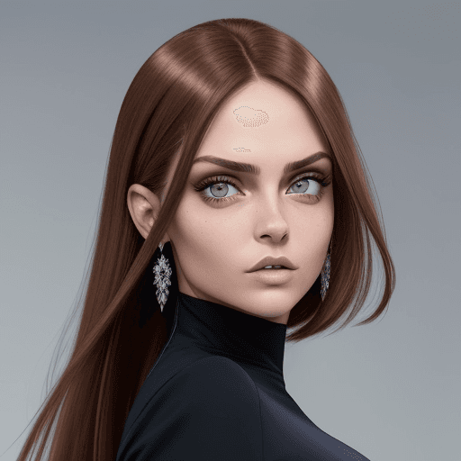 AI generated: Foto de mujer extremadamente bella, ojos castaños perfectos, Cara frontal, Mirada frontal, Pose comp...