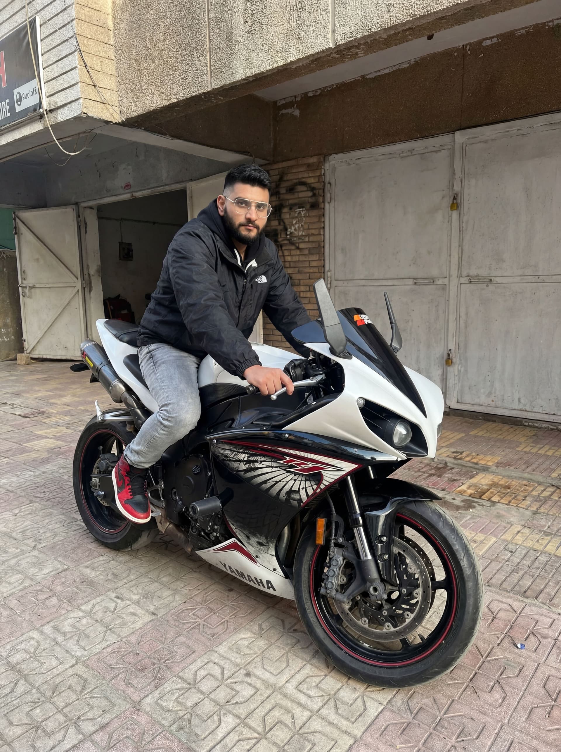 AI generated: Added the person on the bike as real photo