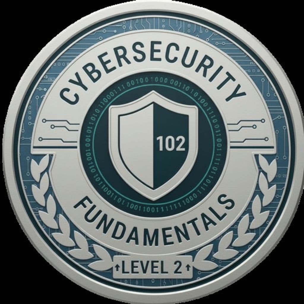 AI generated: Using the input image generate a 102-style badge, that shows slightly more competence.  Make sure al...