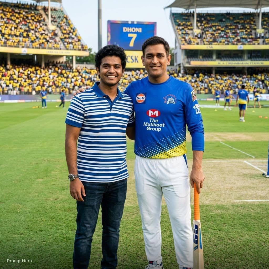 AI generated: Add dhoni with me
