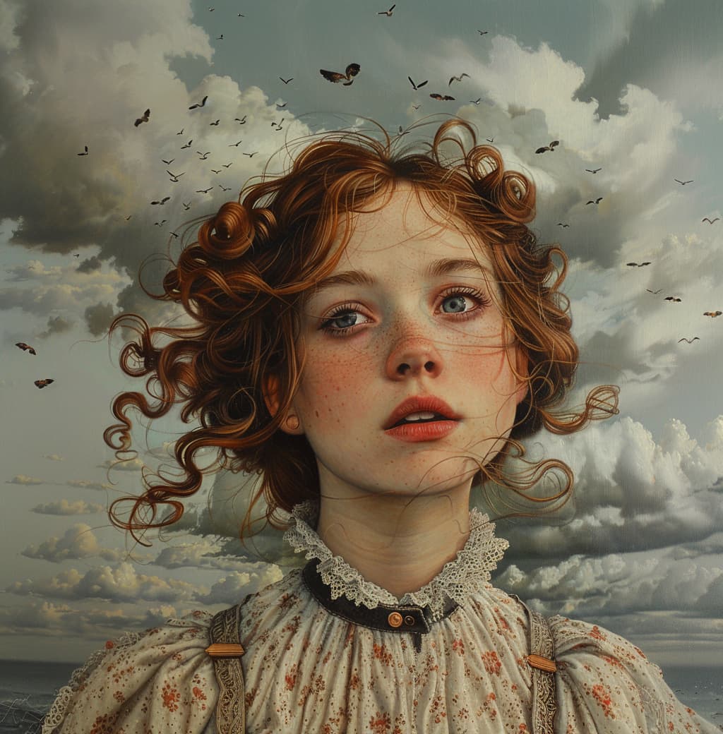 AI generated: realistic hyper detailed portraits:: meticulously detailed, andrea kowch:, futuristic:: victorian:, ...