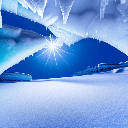 AI generated: snow storm in an ice cave.
ice crystals falling to the ground.
flat barren horizon.
Style: impressio...