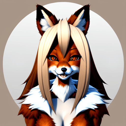 AI generated: an anthro furry fox girl
