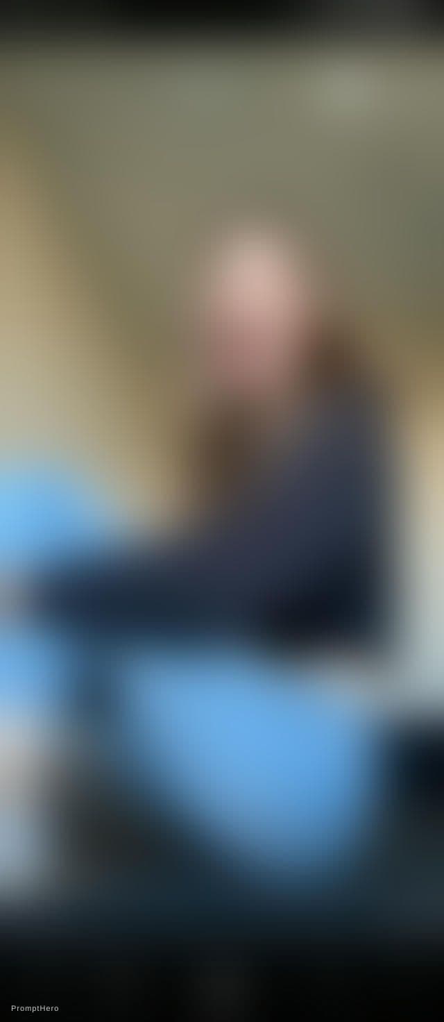 AI generated: Make her sit on her knees on the floor and have her tongue out