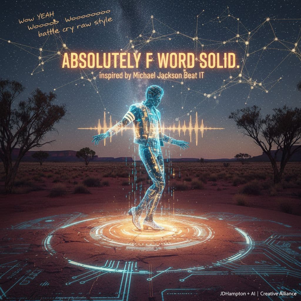 AI generated: AI pretty good at Tap dancing, ABSOLUTELY F WORD SOLID...

Artist: JDHampton + AI | Creative Allia...
