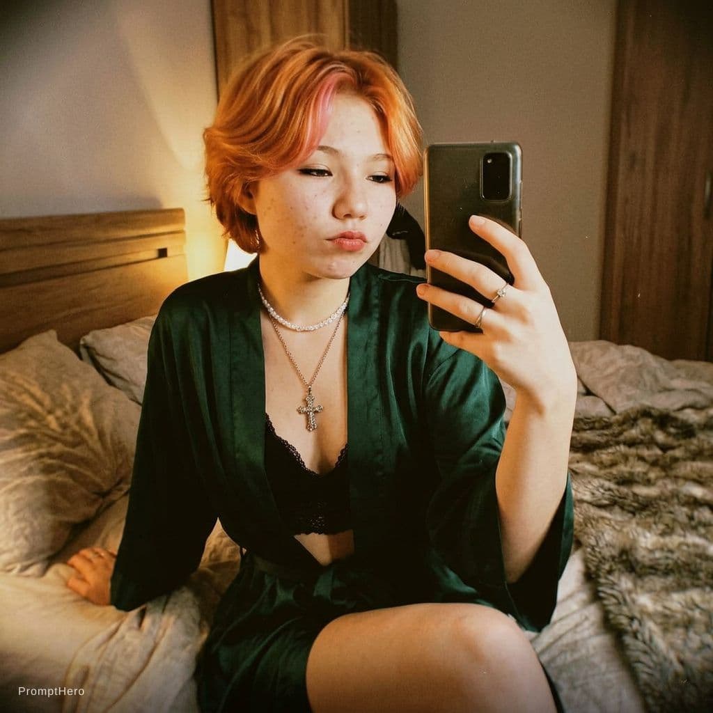 AI generated: A photorealistic selfie-style image of a stunning 30 year-old woman gorgeous Caucasian woman with st...