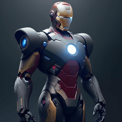 AI generated: black hole black matte no color Mechanical suit, slim fit to tall human body. No red, no yellow. Few...