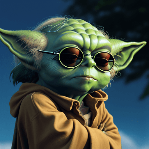 AI generated: yoda with sunglasses