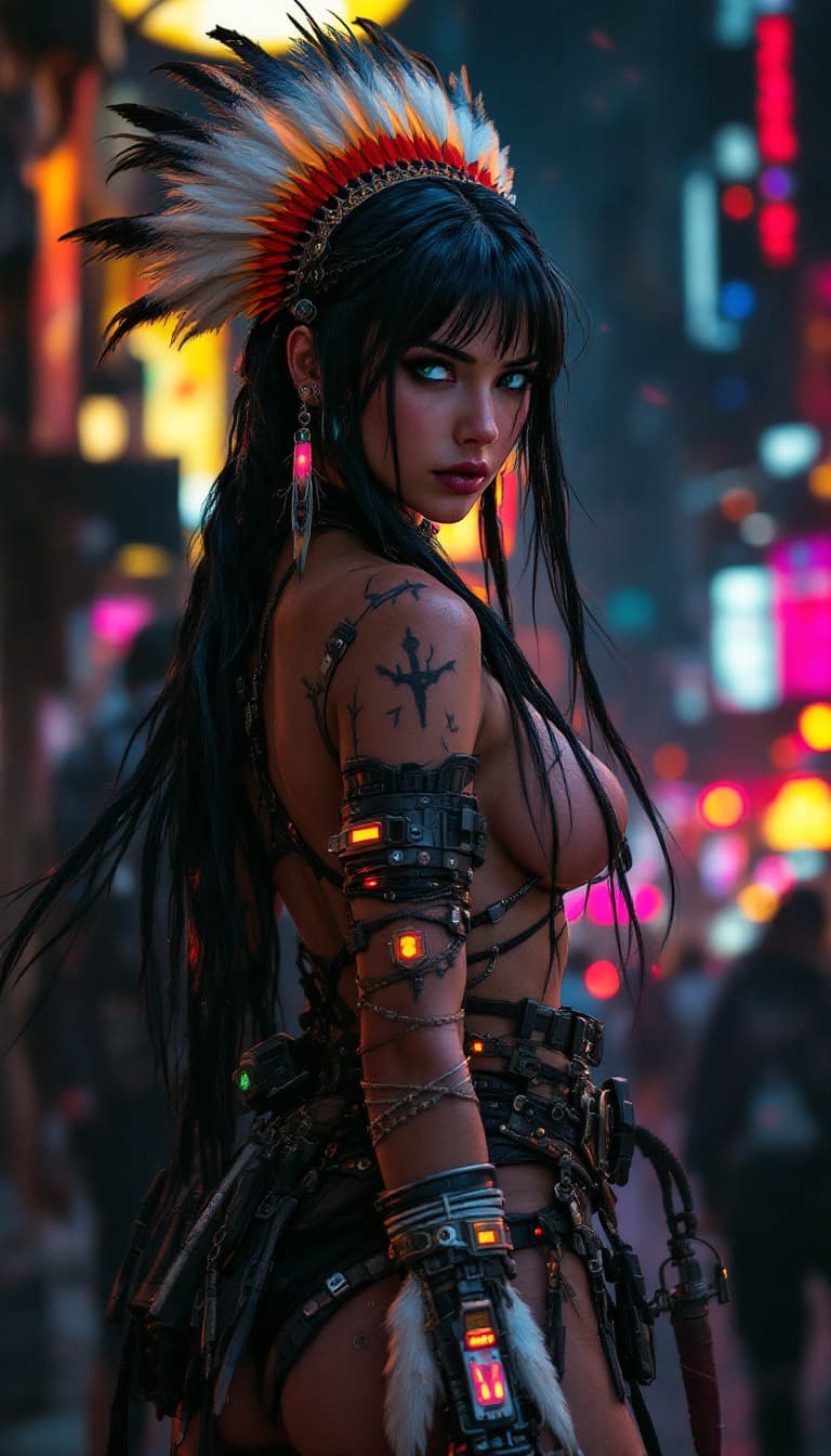 AI generated: Native American girl
cyberpunk
