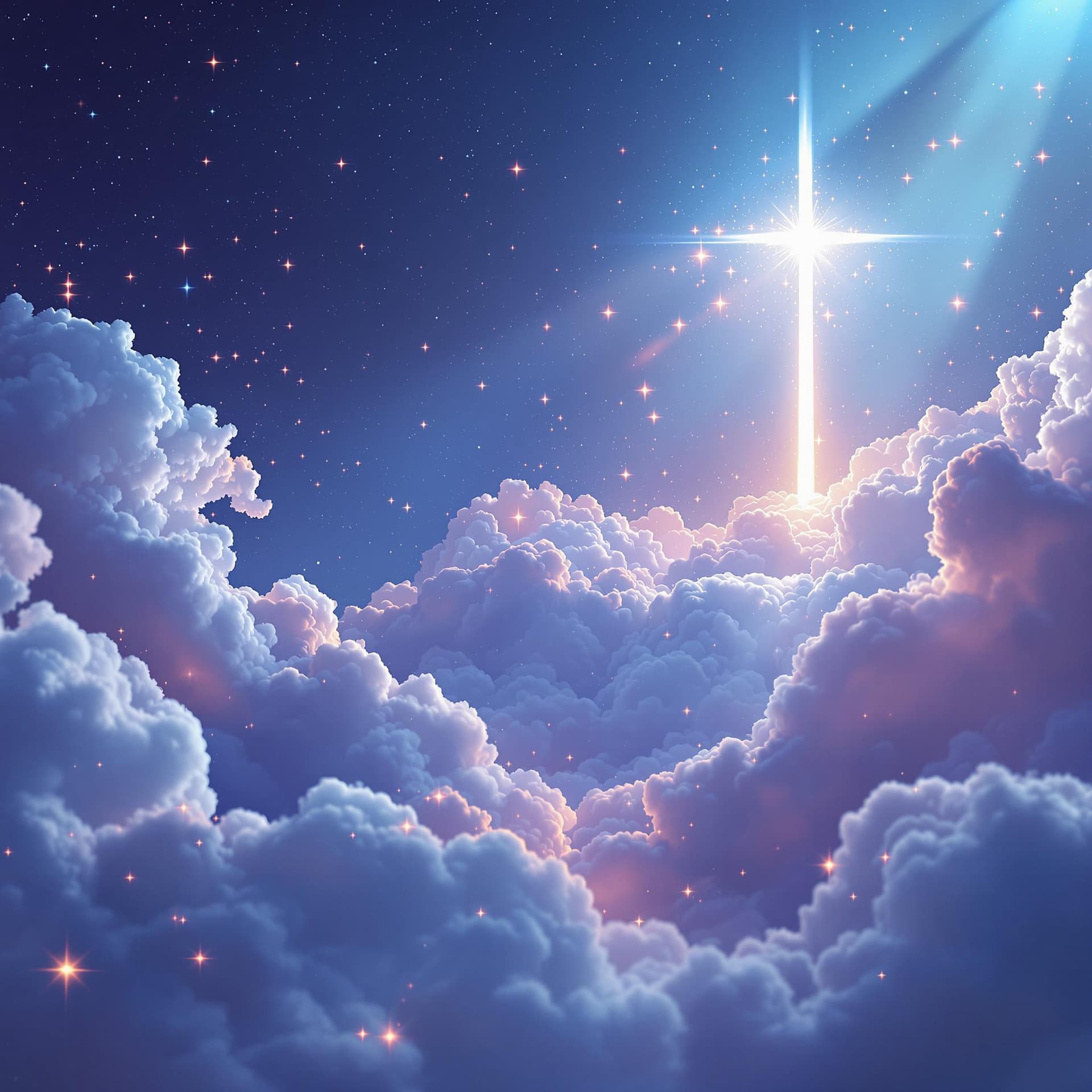 AI generated: create a "Welcome to church" close-up banner. with an heavenly atmosphere background artwork .  cine...