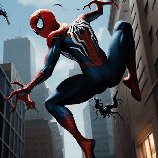 AI generated: Spider-Man vs Venom