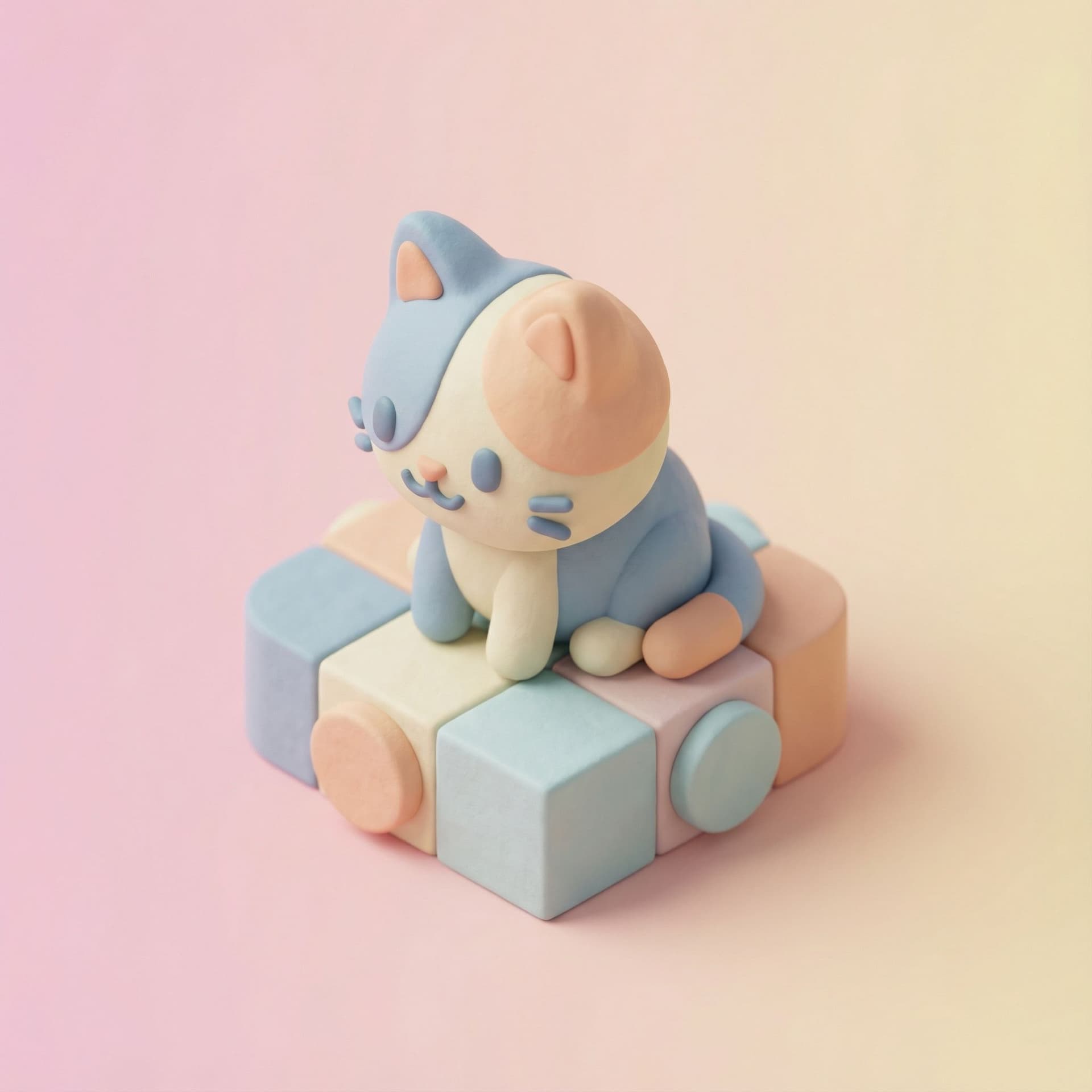 AI generated: 
Tiny cute isometric cat emoji, soft smooth lighting, with soft pastel colors, 3d icon clay render, ...