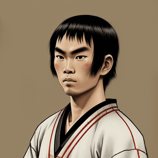 AI generated: an edo period ultimate frisbee player
