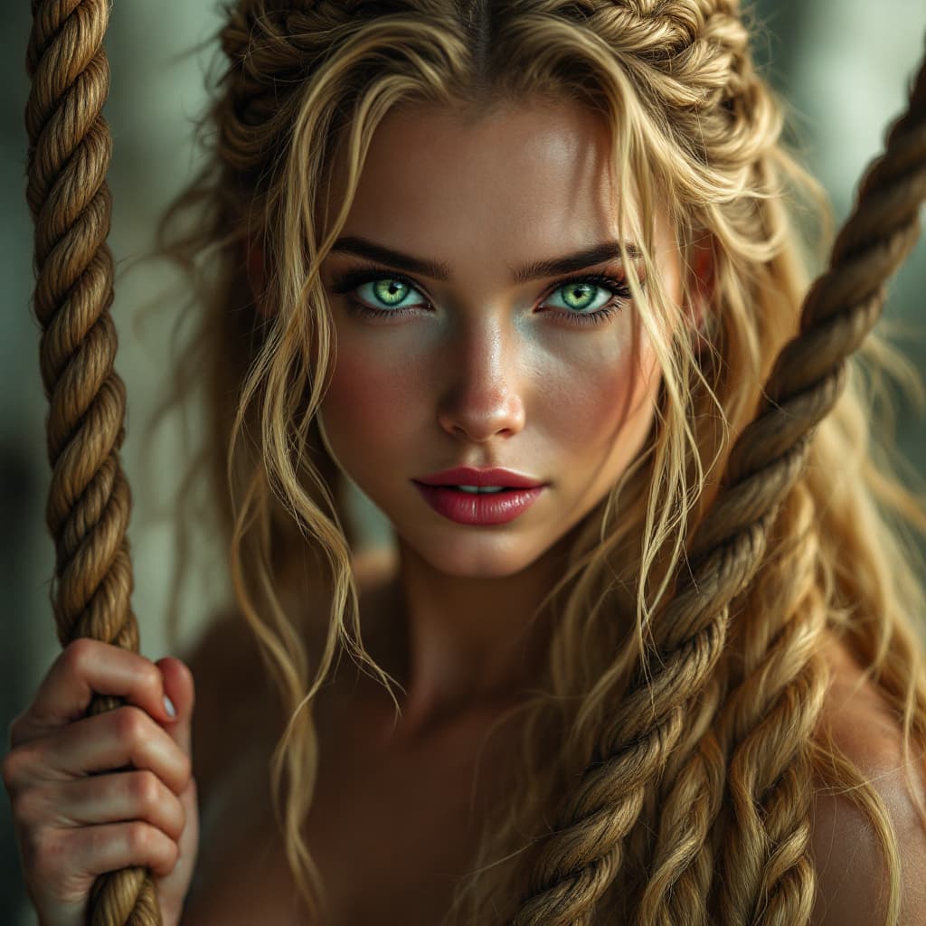 AI generated: A hyper-realistic 4K portrait of a female character with the image showing her from her toes to her ...