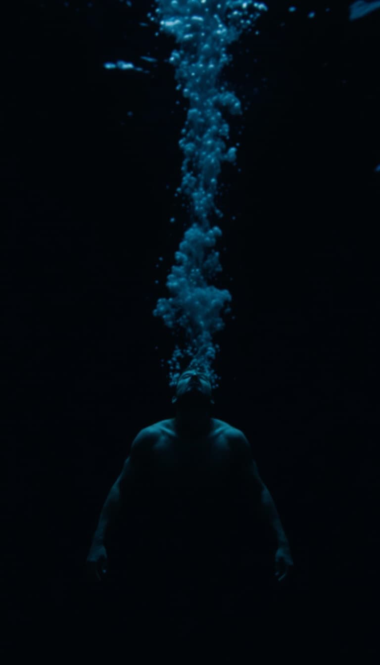 AI generated: Shot 3 – Descent Through Silence
Type: Mid Shot, Underwater
Camera: Follows subject from above, slow...