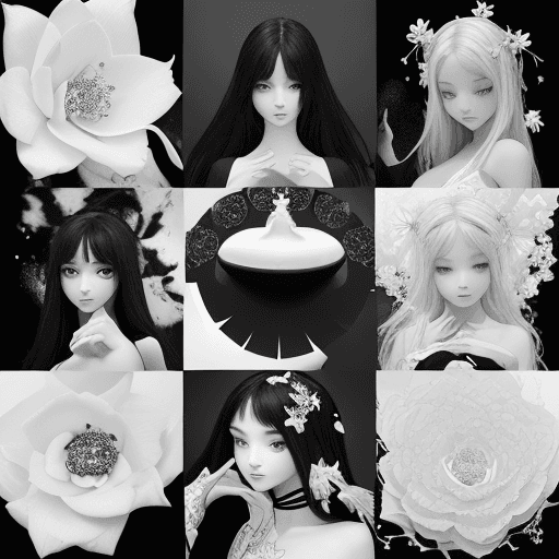 AI generated: "Dive into the timeless allure of monochrome magic with our Black and White Coloring Collection! Imm...