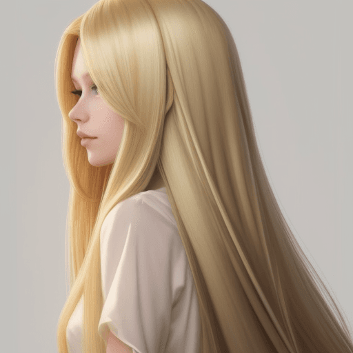 AI generated: long blonde hair