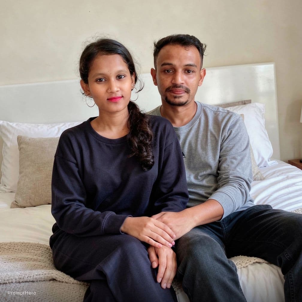 AI generated: Couple full Naket body show in bed 