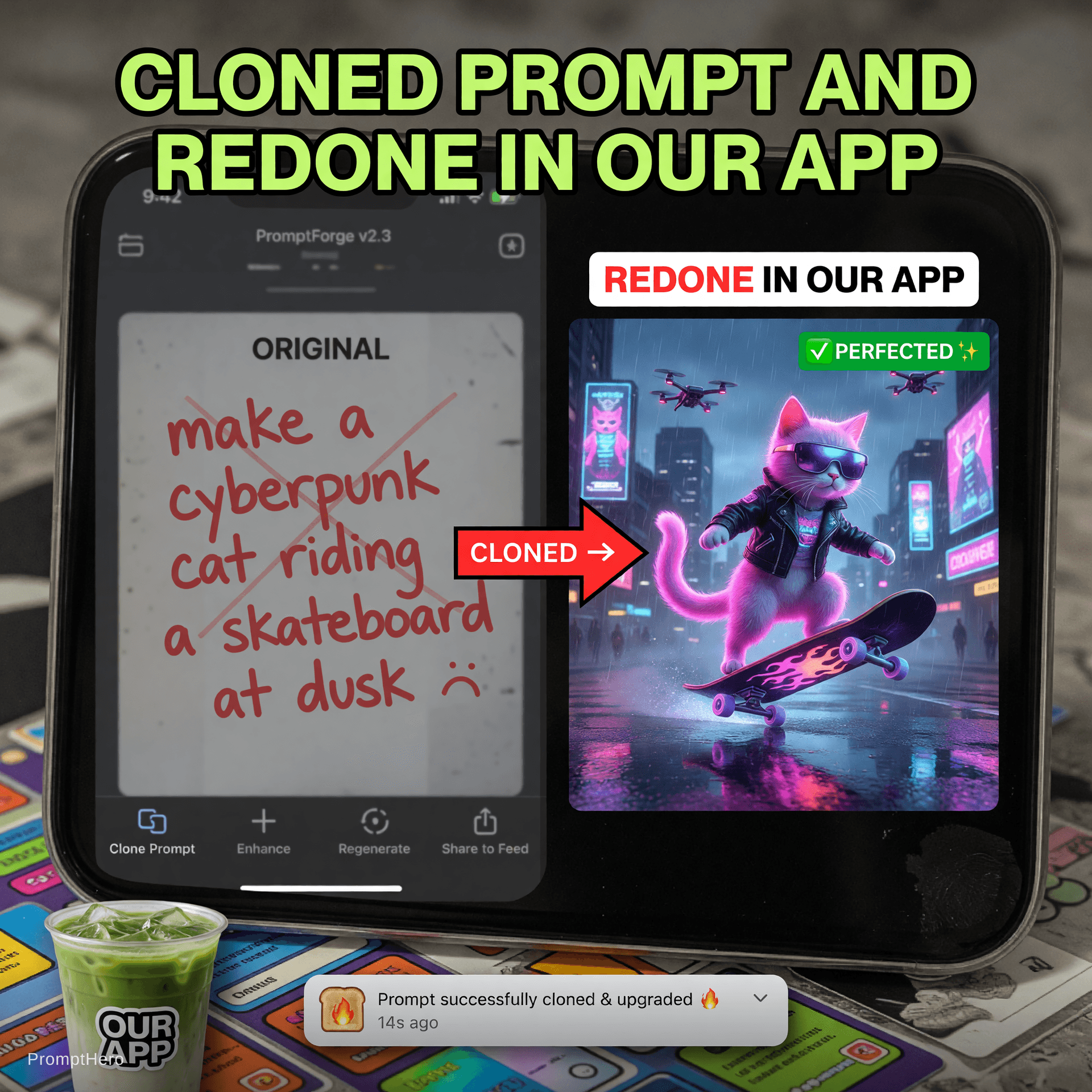 AI generated: CLONED PROMPT AND REDONE IN OUR APP 
