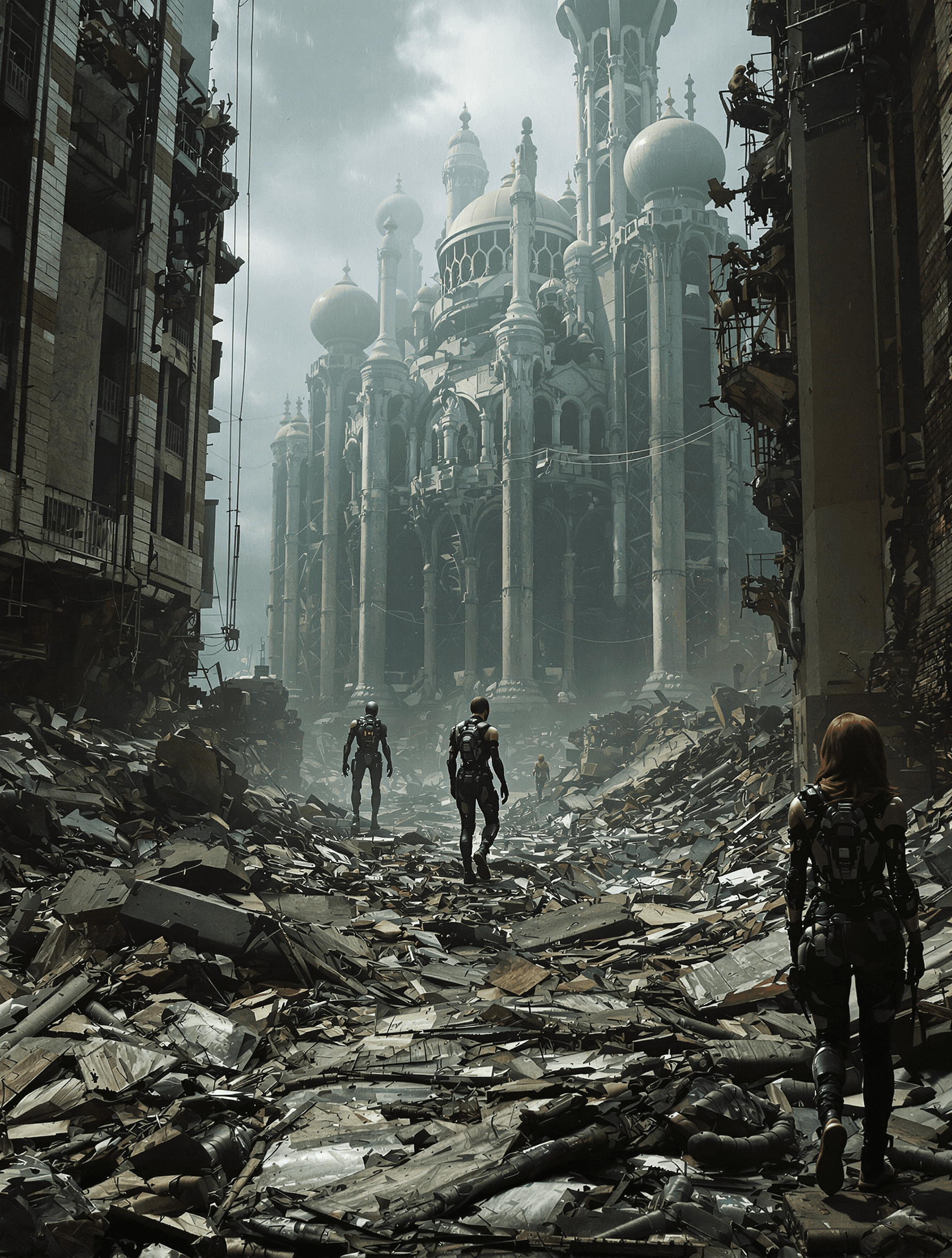 AI generated: Civilisation decays and danger is everywhere. Futuristic, dystopian, sci-fi, eerie, cinematic,8k in ...