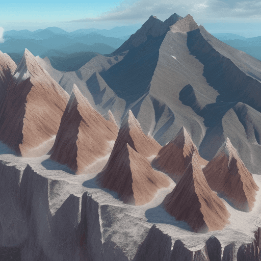 AI generated: formacion de montañas orogenesis