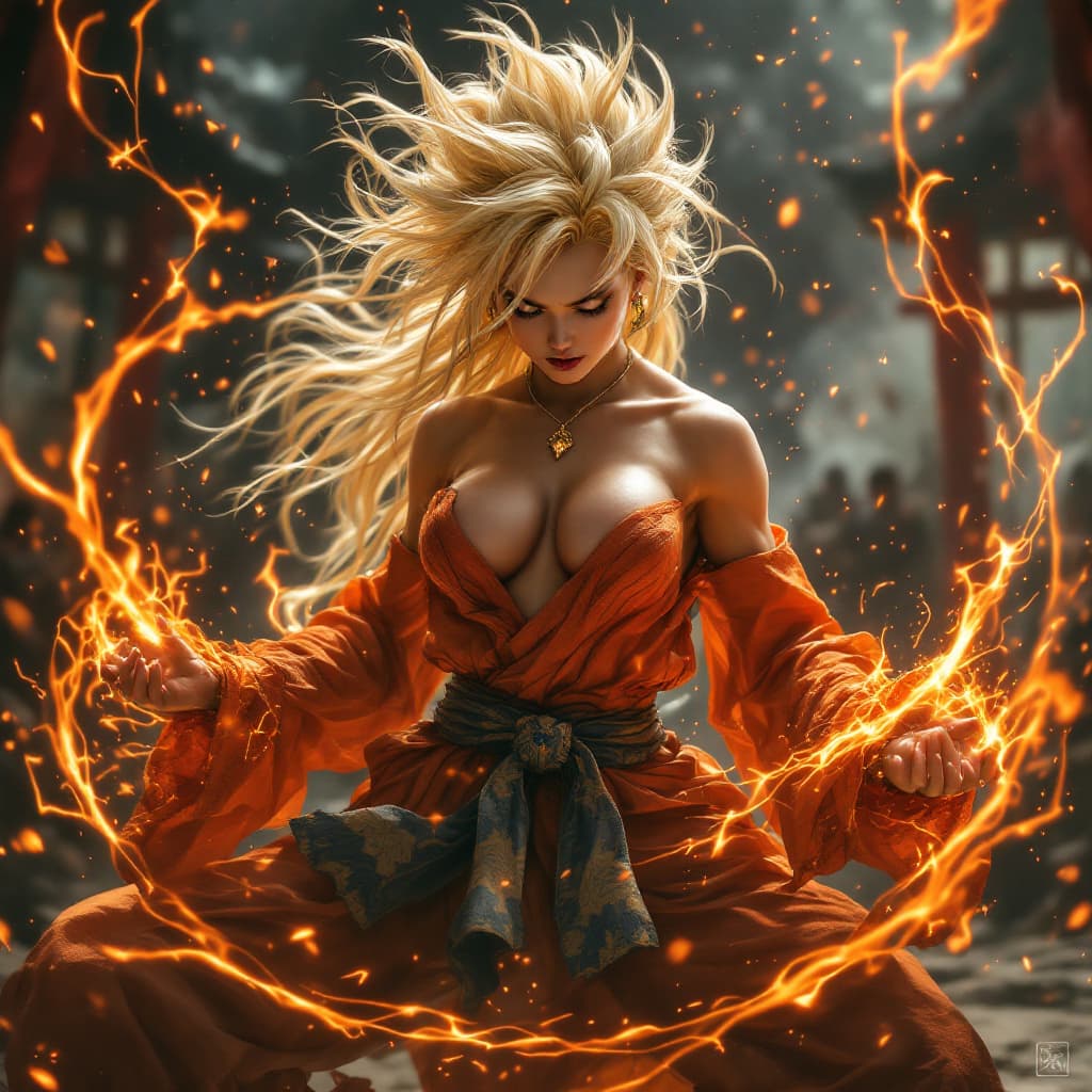 AI generated: samara weaving as goku
