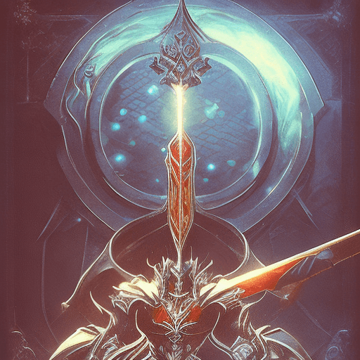 AI generated: clean pixel art, excalibur warframe, style of castlevania 1986
