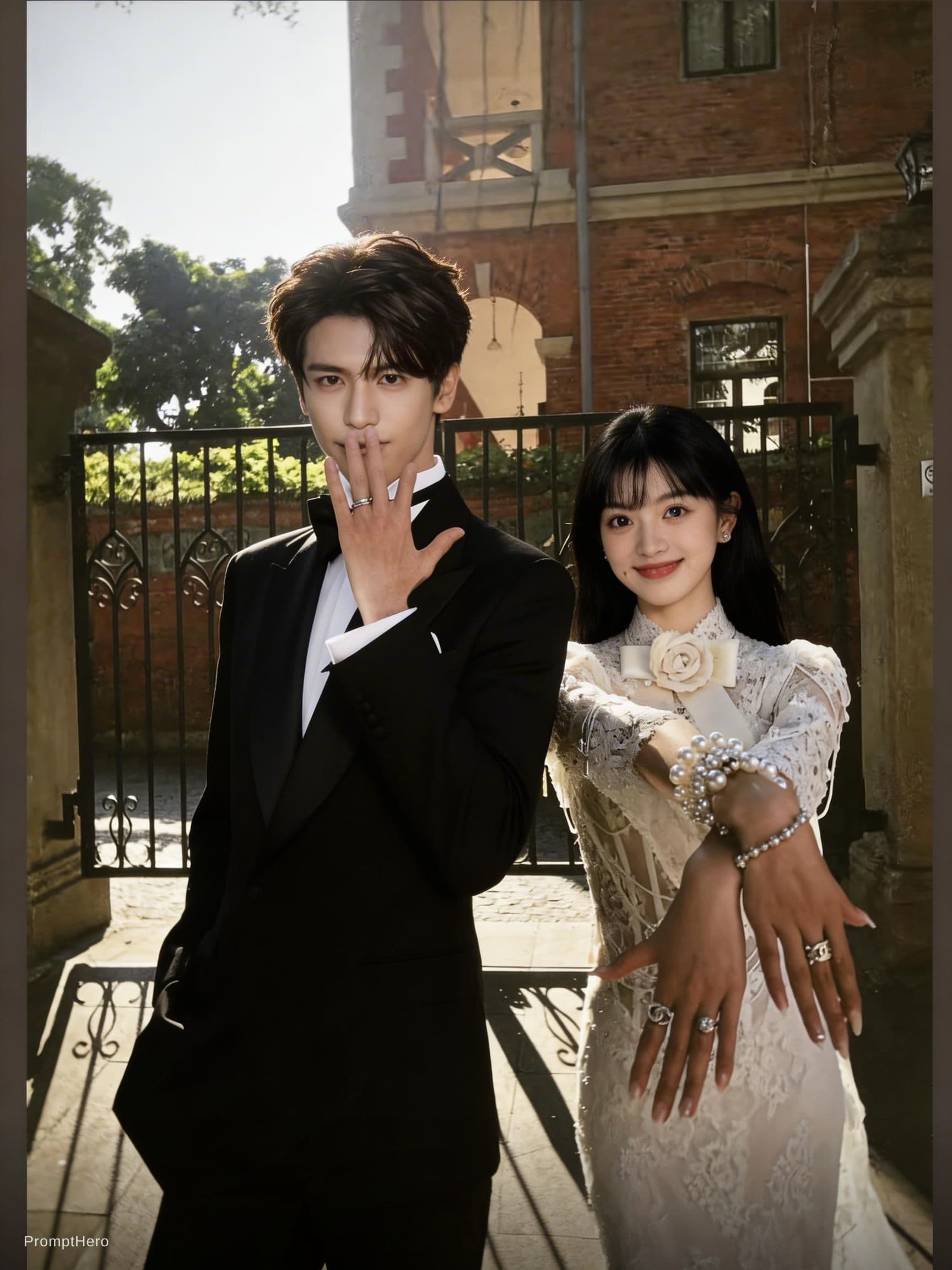 AI generated: Replace the characters with the two adult protagonists from the first and second reference photos in...