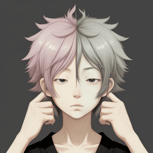 AI generated: A picture of Aubrey from Omori who happens to have two heads. (Dicephalus)