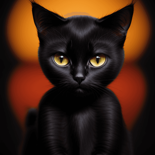AI generated: black cat 8k