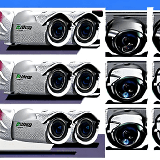 AI generated: a promotion of 4 security cameras in 1080p quality from the Dahua brand