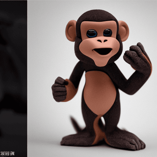 AI generated: monkey mascot, super cute, futuristic, character design, cinematic lightning, epic fantasy, hyper re...