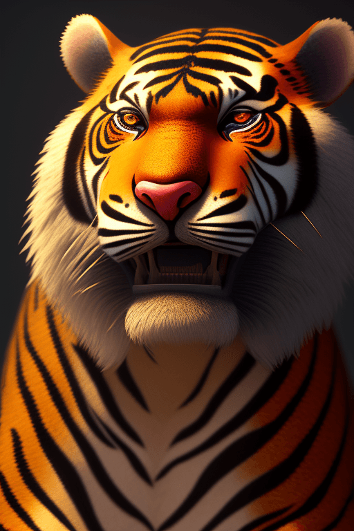 AI generated: drug-dealer humanoid tiger, beautiful soft fur , masterpiece 3d Octane Render focused SharbFocus, pe...