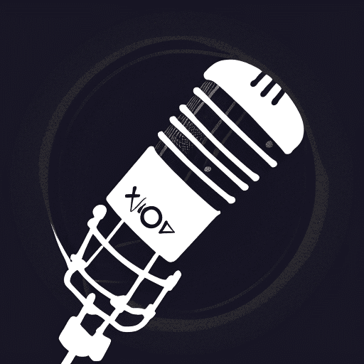 AI generated: microphone logo ink svg 2d