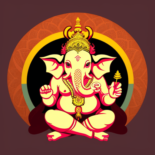AI generated: lord ganesha vector art