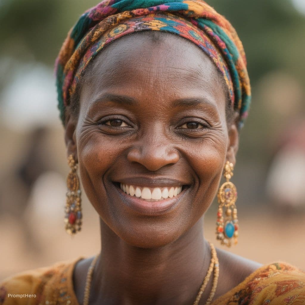 AI generated: Une femme africaine souriante"